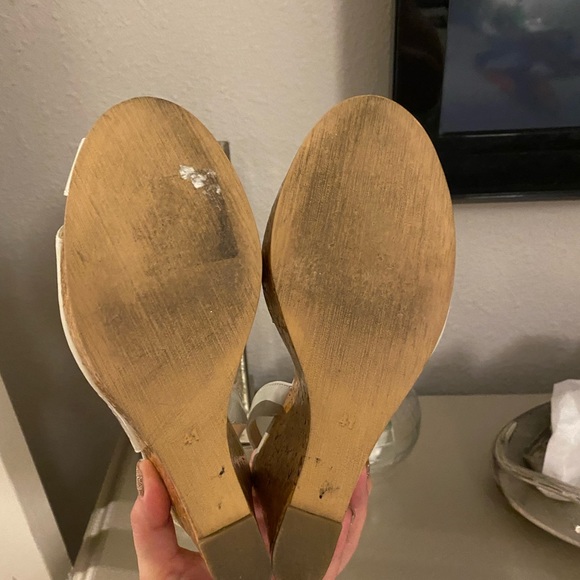 RED Saks Fifth Avenue Cork Wedge - Picture 6 of 6